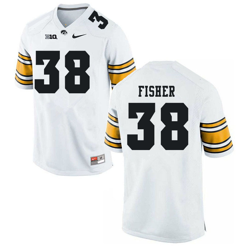 Men #38 Jake Fisher Iowa Hawkeyes College Football Jerseys Sale-White - Click Image to Close
